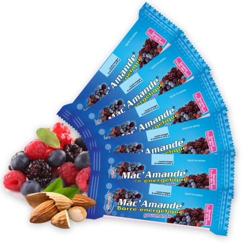Barres Mac'Amande®  Saveur Fruits des bois  Lot de 6 barres