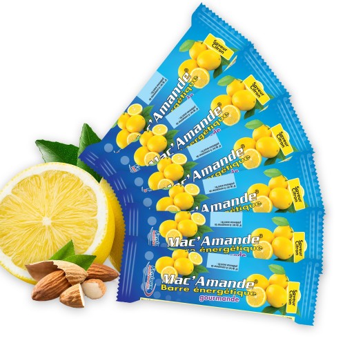 Barres Mac'Amande®  Saveur Citron  Lot de 6 barres