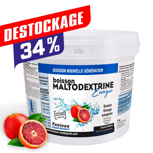 Boisson MALTODEXTRINE ENERGIE  Saveur Orange sanguine  Pot de 15 kg