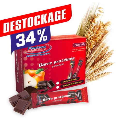 Barre Protéinée Gourmande  Saveur Céréales Chocolat  Boîte de 7 barres