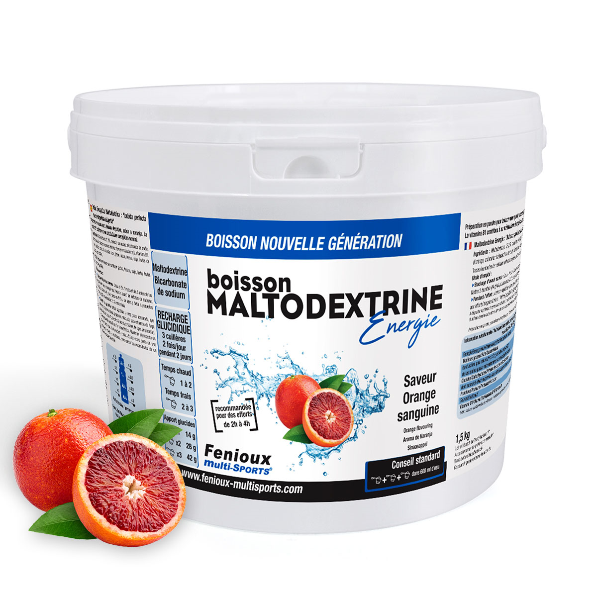 Boisson MALTODEXTRINE ENERGIE  Saveur Orange sanguine  Pot de 15 kg