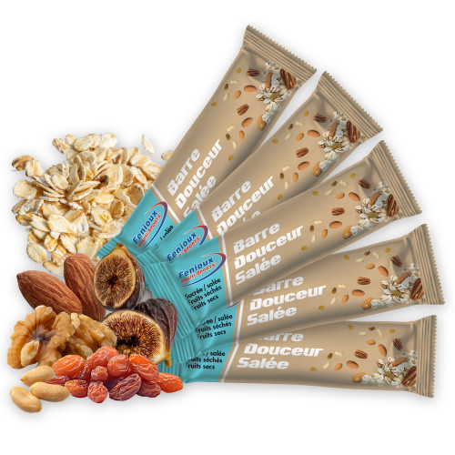 Barre Douceur Salée  Fruits secs  Fruits séchés  Boîte de 5 barres
