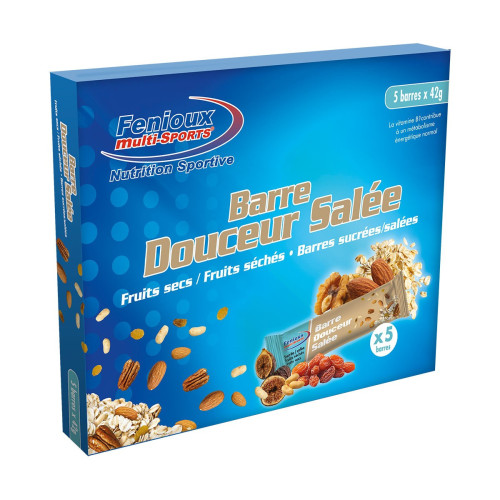 Barre Douceur Salée  Fruits secs  Fruits séchés  Boîte de 5 barres