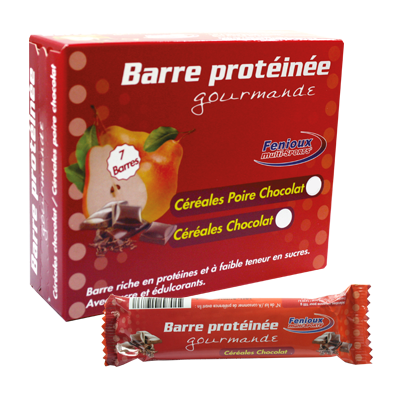Fenioux Multisports Produits diététiques de l'effort. : Barre Protéinée  Gourmande - Saveur Céréales Poire Chocolat - Boîte de 7 barres - Site  officiel